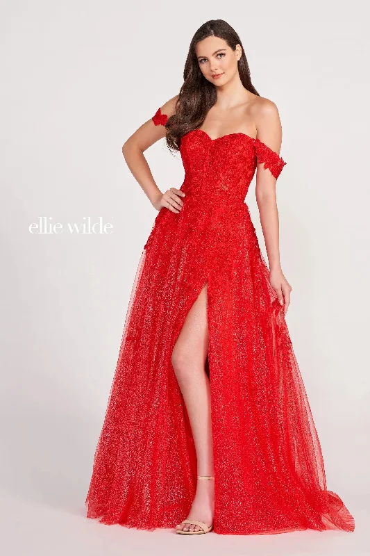 Ellie Wilde EW122009 Prom Formal Slit Evening Long Gown