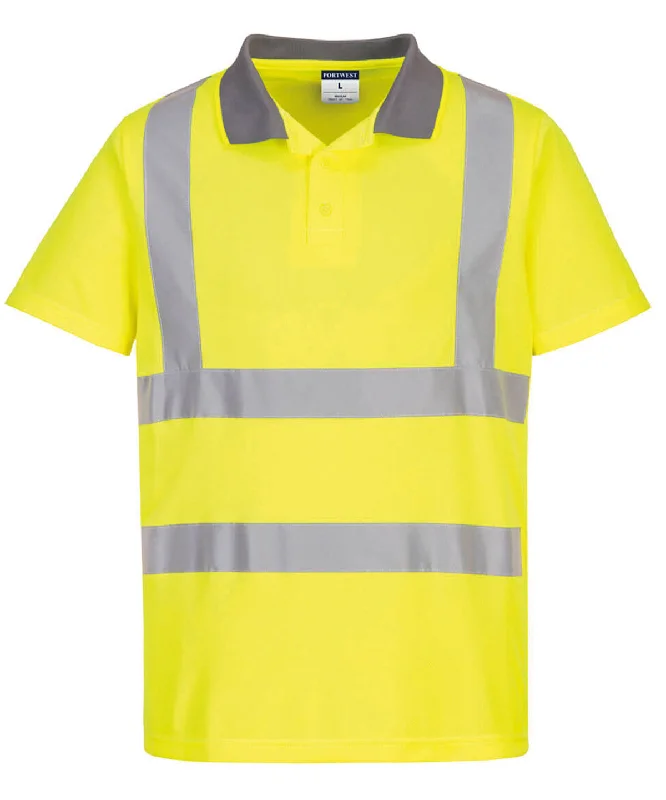 Yellow - Eco Hi-vis short sleeve polo (EC10)