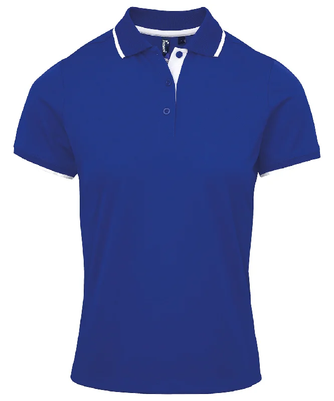 Royal/White - Women's contrast Coolchecker® polo