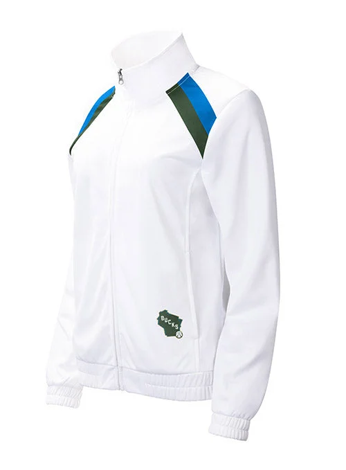 Women's G-III Red Flag Milwaukee Bucks Track Jacket