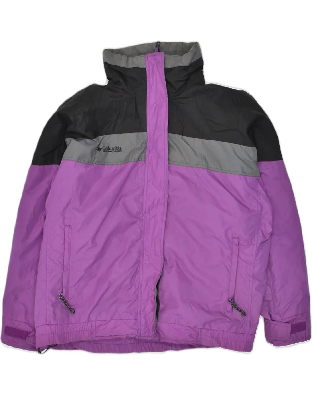 COLUMBIA Womens Oversized Windbreaker Jacket UK 16 Large Purple