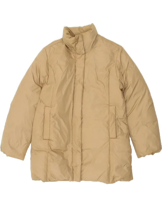 DIADORA Womens Oversized Padded Coat UK 10 Small Beige Polyester