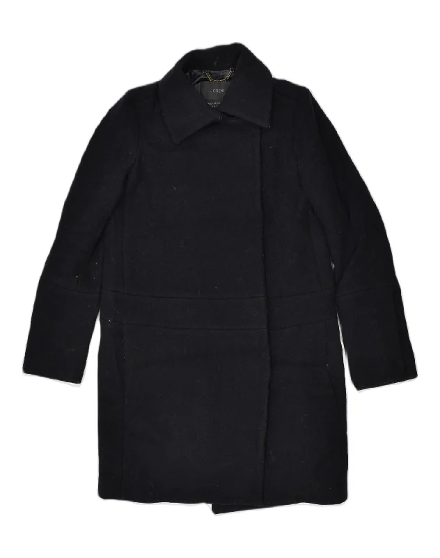 J. CREW Womens Oversized Overcoat US 2 XS Black Wool Classic