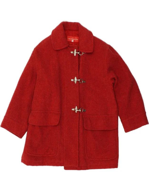 LAURA BIAGIOTTI Womens Oversized Duffle Coat IT 42 Medium Red