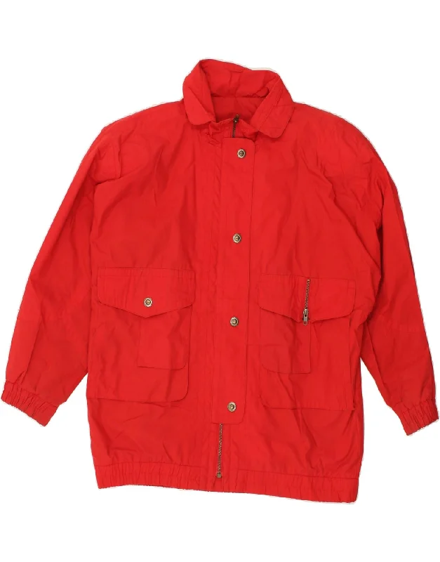 LONDON FOG Womens Oversized Utility Jacket UK 14 Medium Red