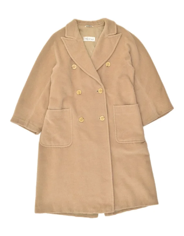 MAX MARA Womens Oversized Double Breasted Coat UK 8 Small  Beige