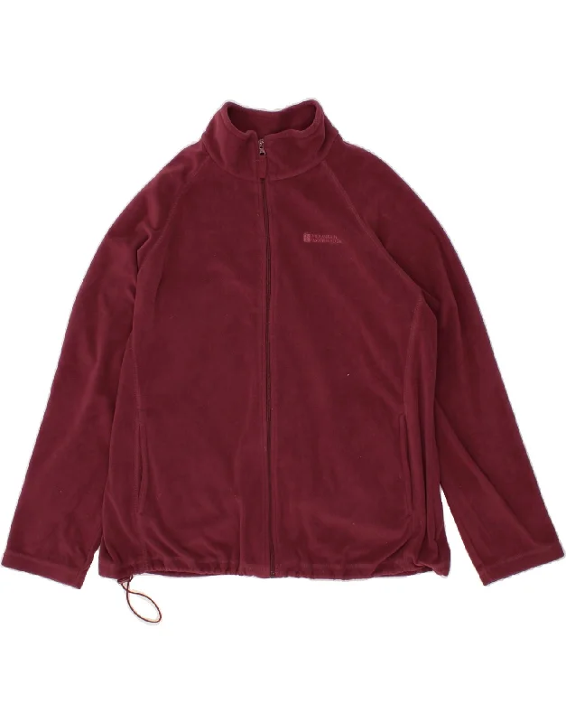 MOUNTAIN WAREHOUSE Womens Oversized Fleece Jacket UK 12 Large Burgundy