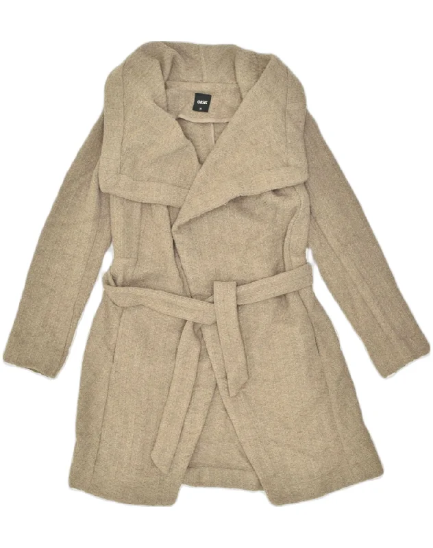 OASIS Womens Oversized Overcoat UK 6 XS Beige Wool