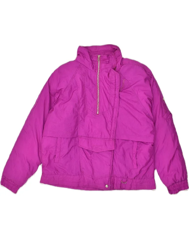 VINTAGE Womens Oversized Padded Jacket UK 16 Large Pink Nylon