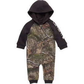 Infant Boys Long Sleeve Zip Front Camo Coverall - Mossy Oak Country DNA