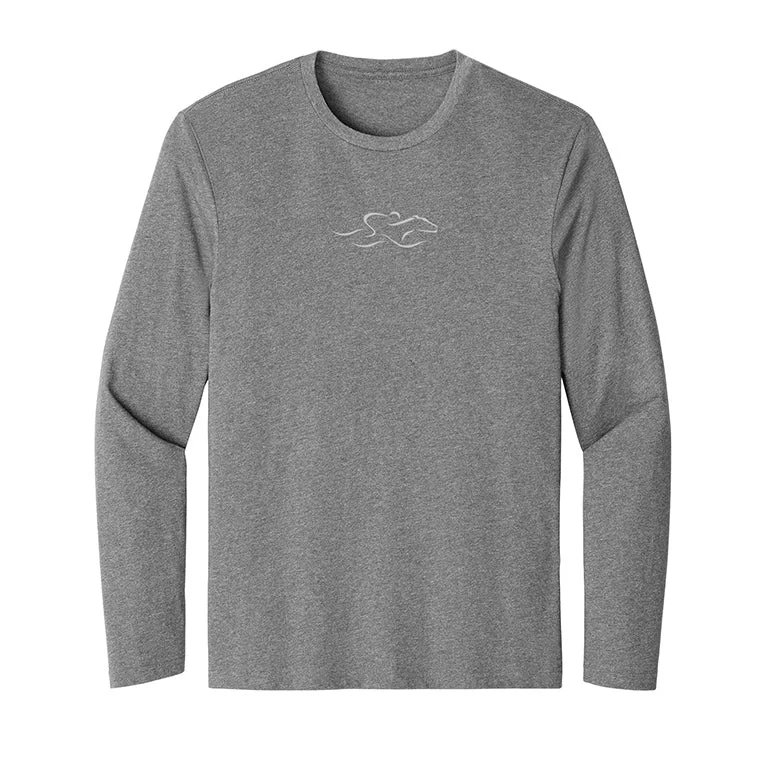 Long Sleeve Cotton Tee - Heathered Steel