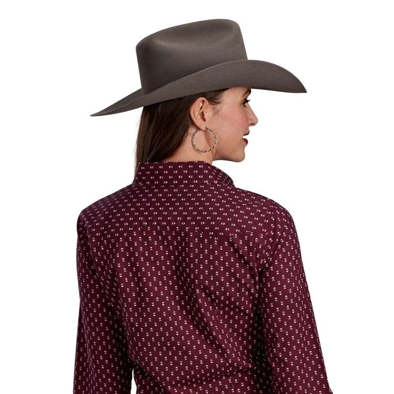 Roper Western Shirt Womens Arrow L/S Snap Red 03-050-0064-0633 RE